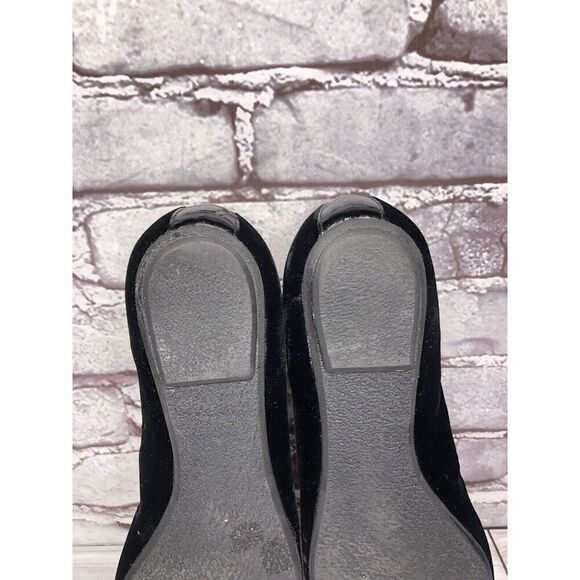 Mascaro Black Suede Patent Square Toe Ballet Flats Shoes Women’s Sz 38.5EU/8M US - Picture 13 of 16